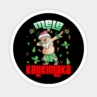 Mele Kalikimaka Christmas Santa Shaka Hawaii Magnet